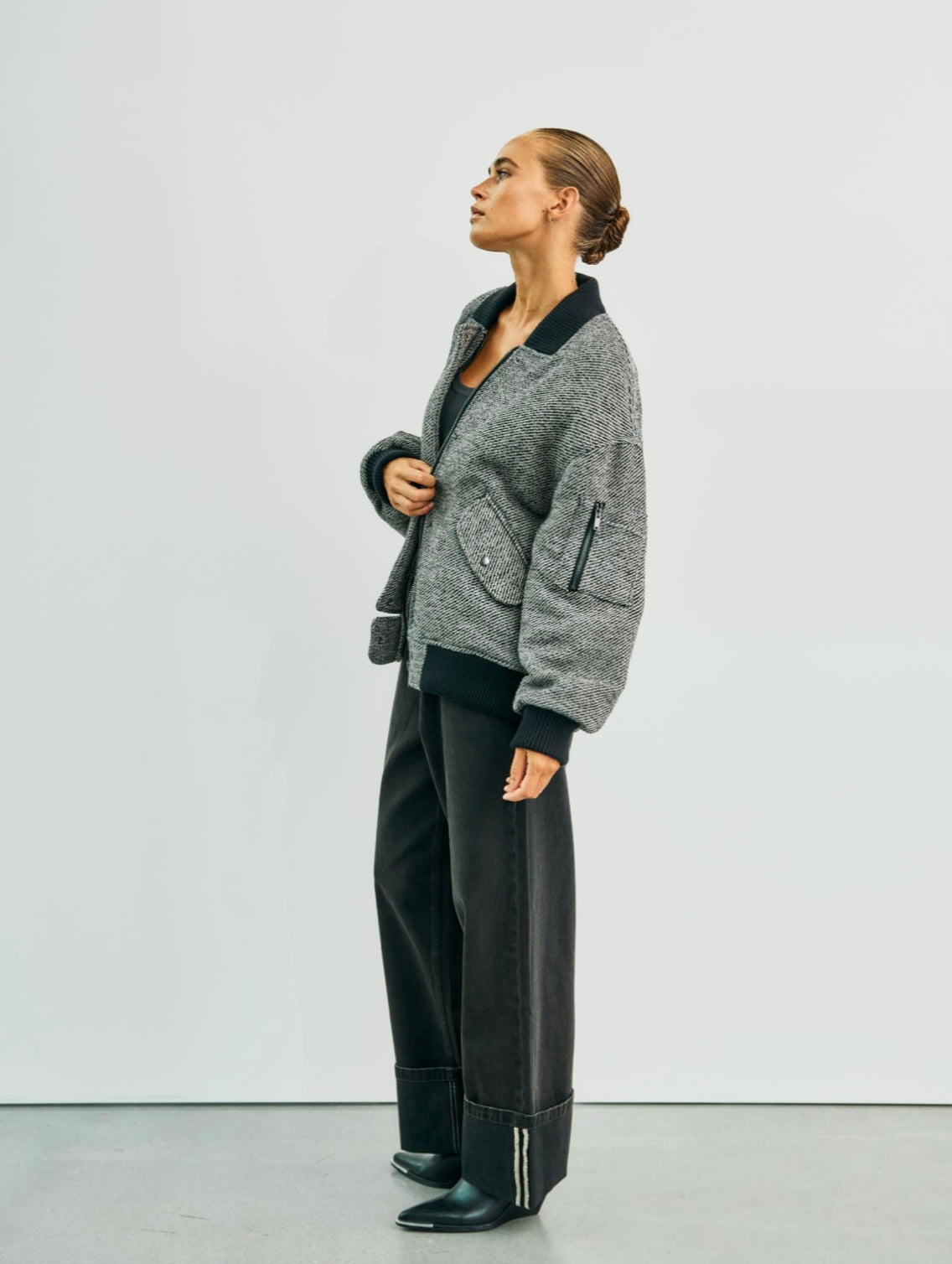 WB Withblack Kally Wool Bomber