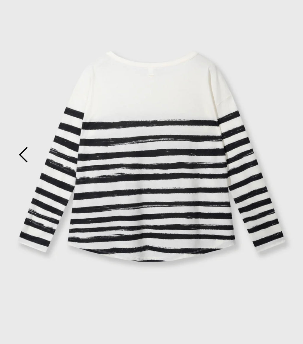 10 DAYS Longsleeve Tee Painted Stripes