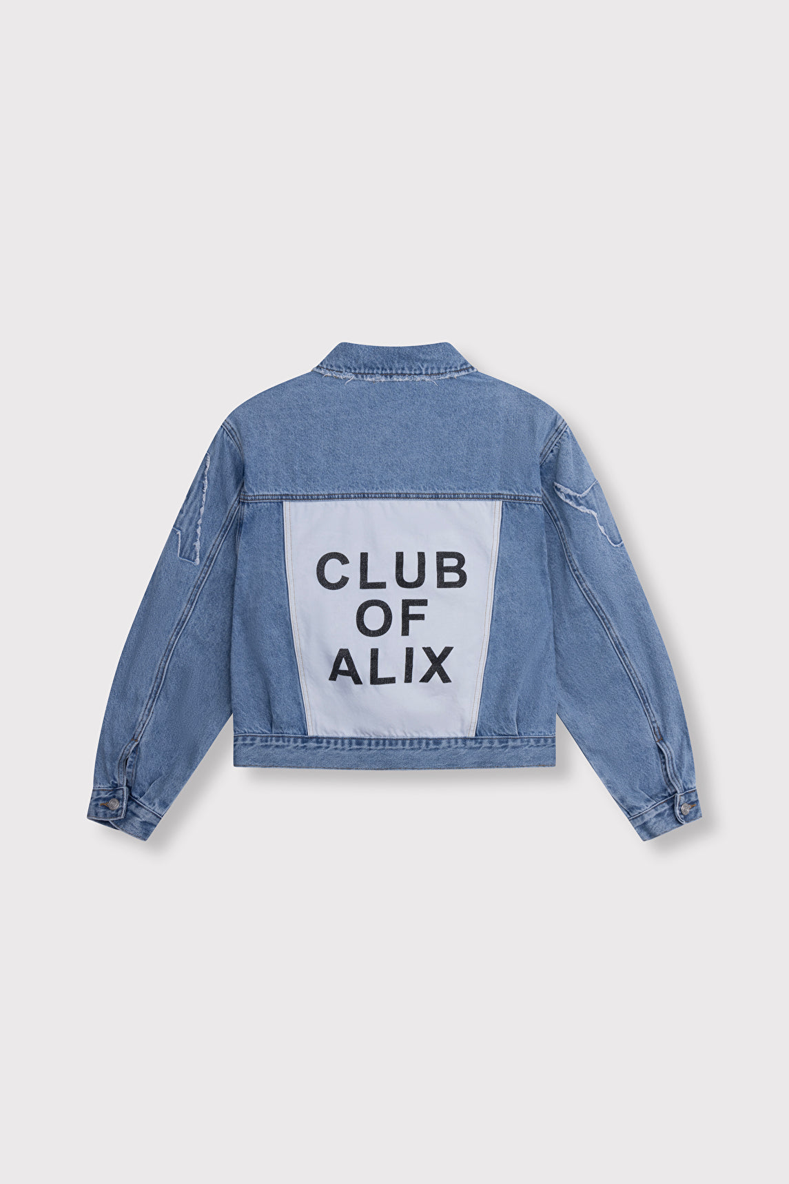 Alix The Label Soft Denim Patch Jacke
