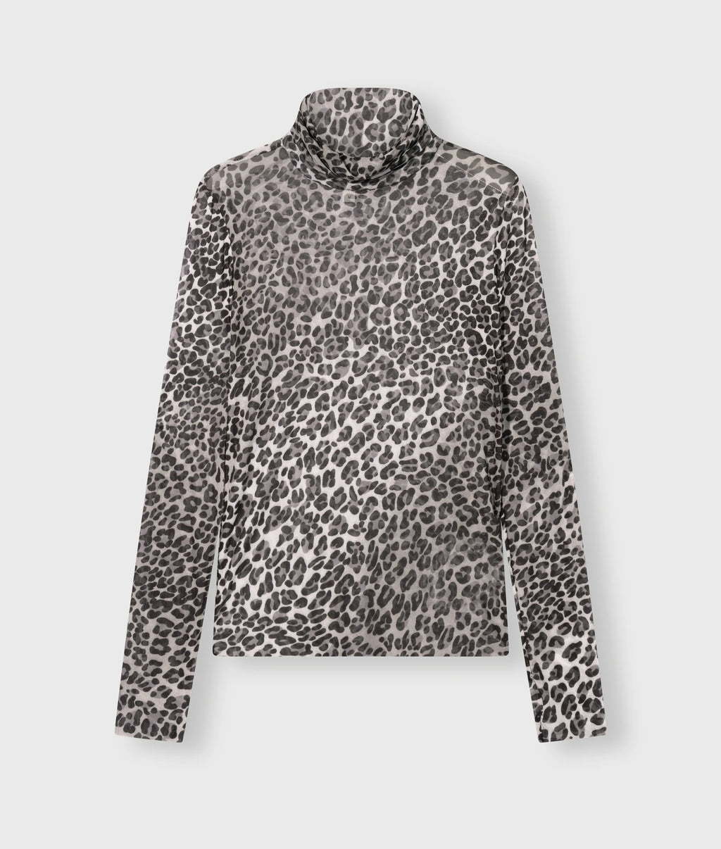 10 DAYS Mesh Longsleeve Leopard ecru