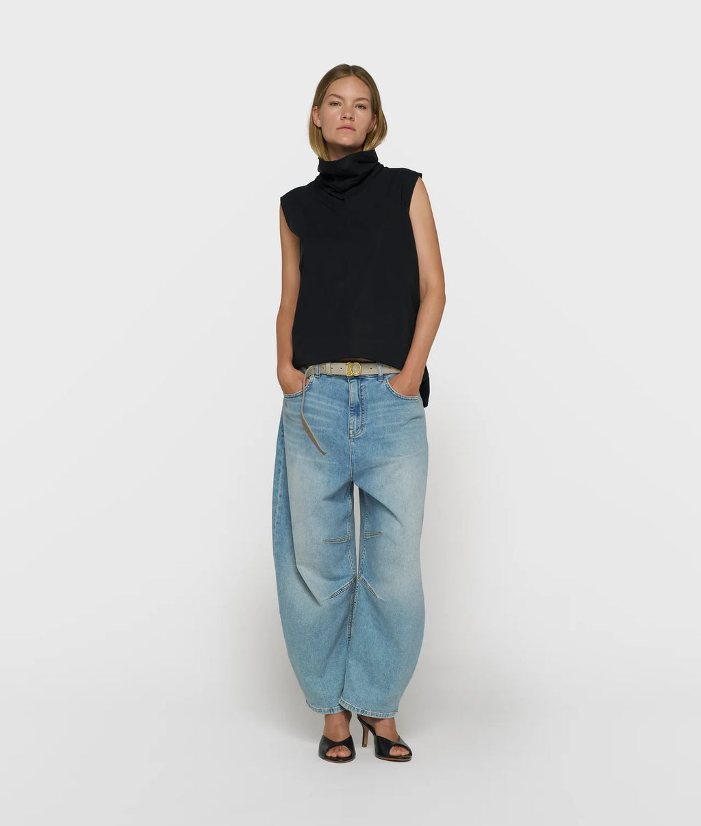10 Days Drape Top Fleece schwarz
