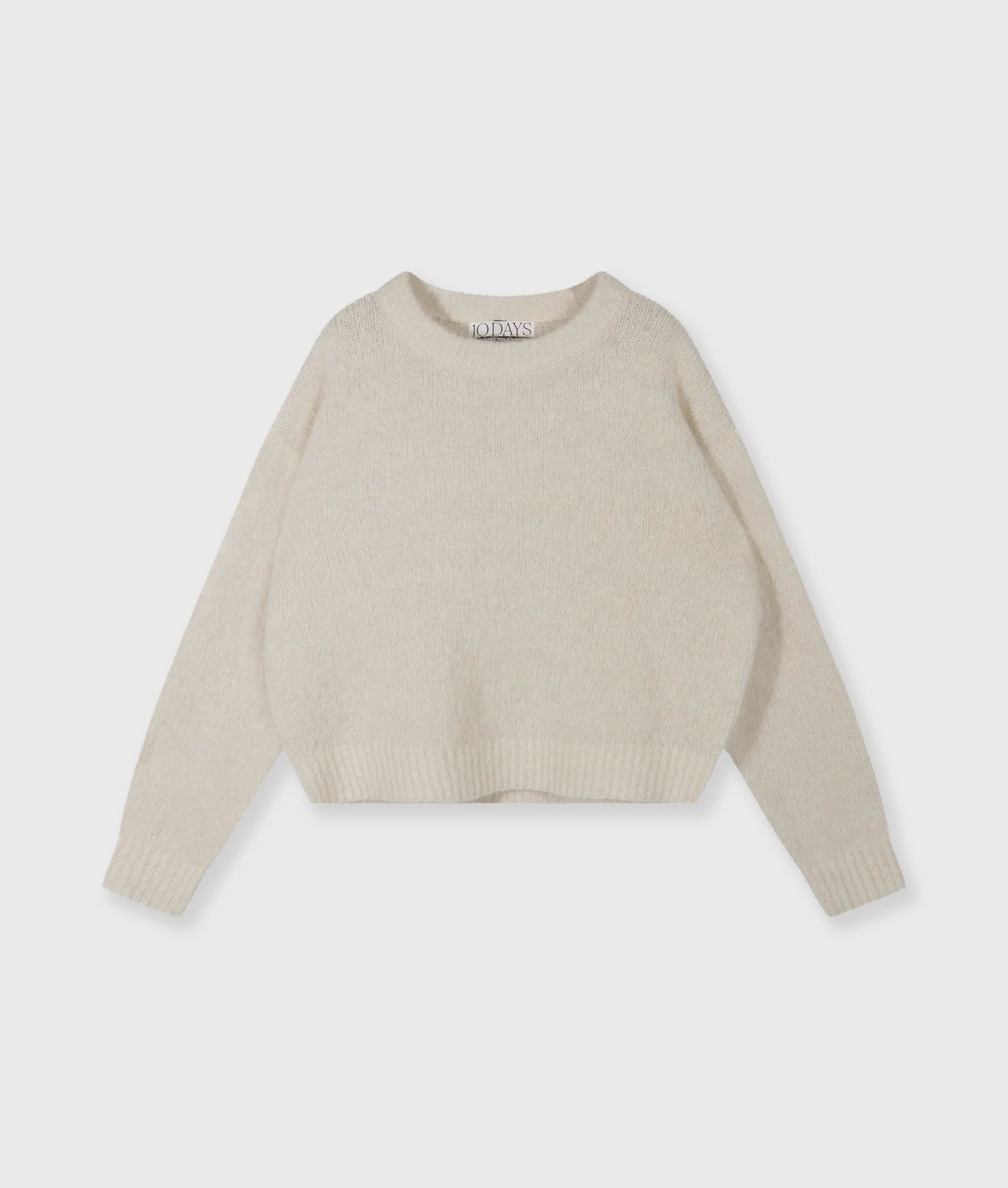 10 Days Strickpullover mit Lurex Ecru