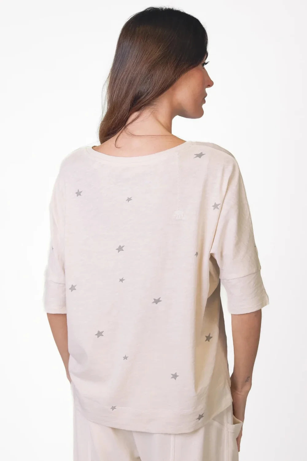 Love Joy Victory Daisy T-Shirt Sternenprint in Berry sorbet oder Chalk