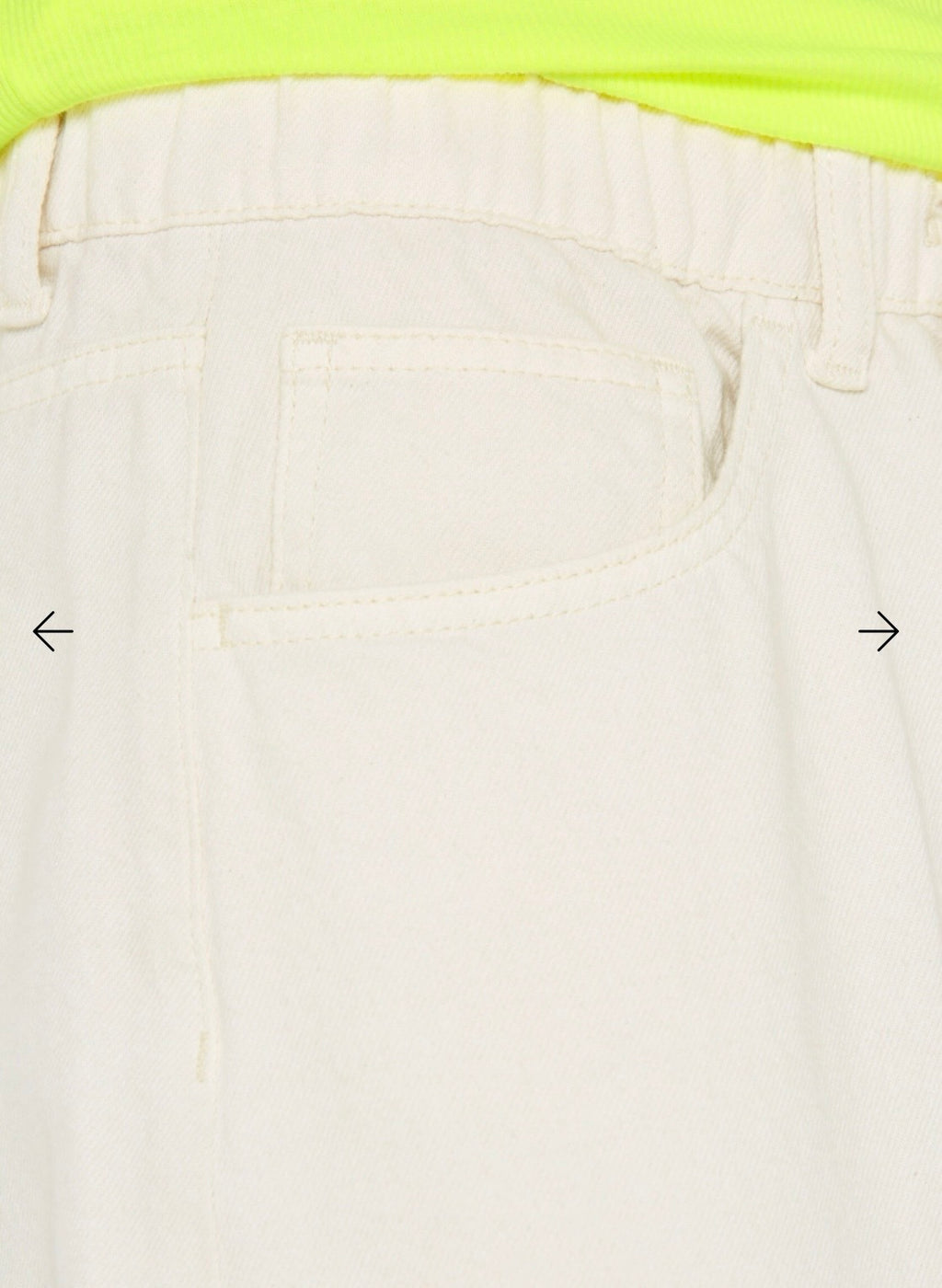 Senses The Label Jeans AL:EX Mid Waist Wide Leg Jeans cremefarben