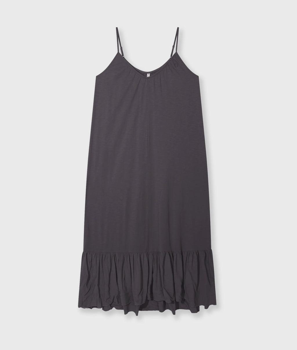 10 Days Maxi Dress Slub Jersey Steelblue
