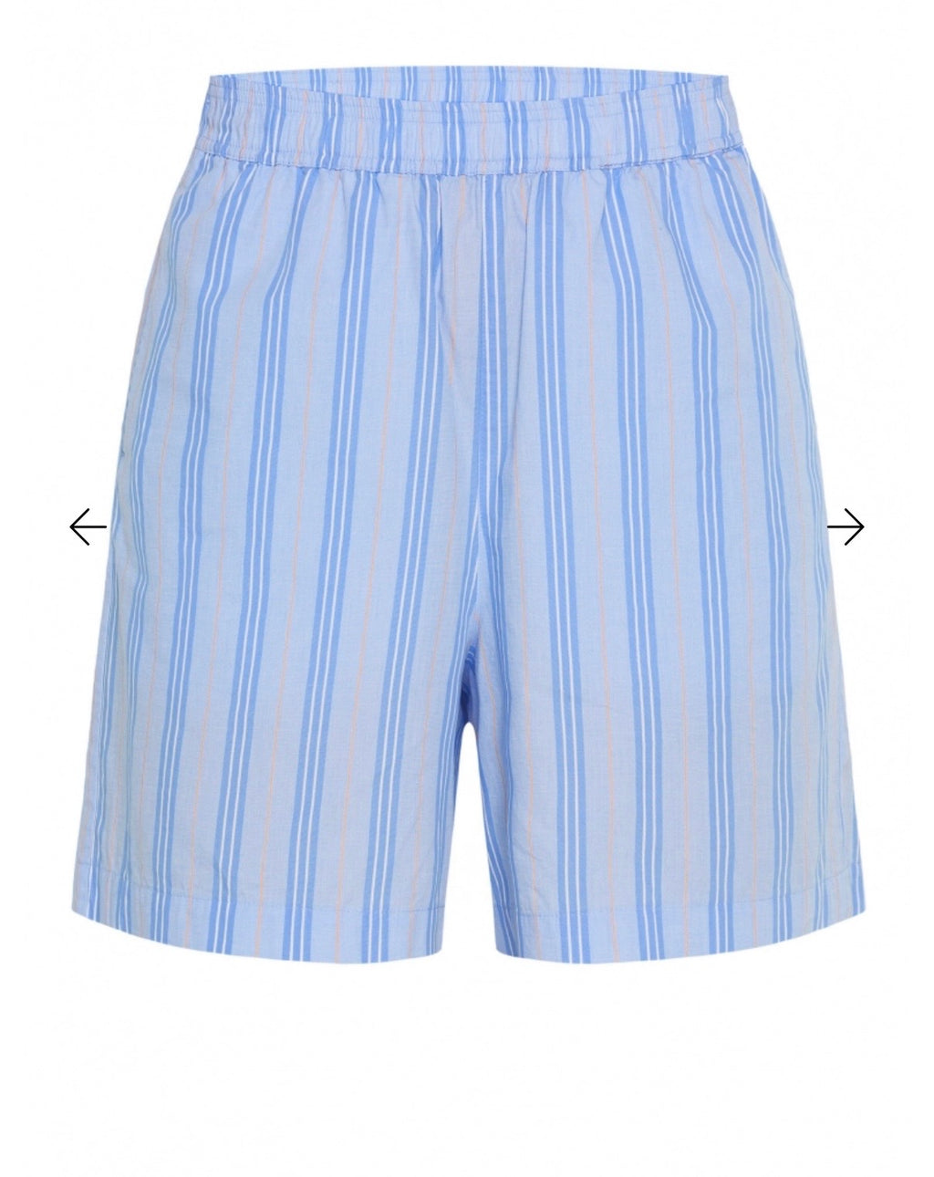 Senses The Label Gestreifte Shorts PR:AD im Pyjama-Stil shirt blue / iconic orange
