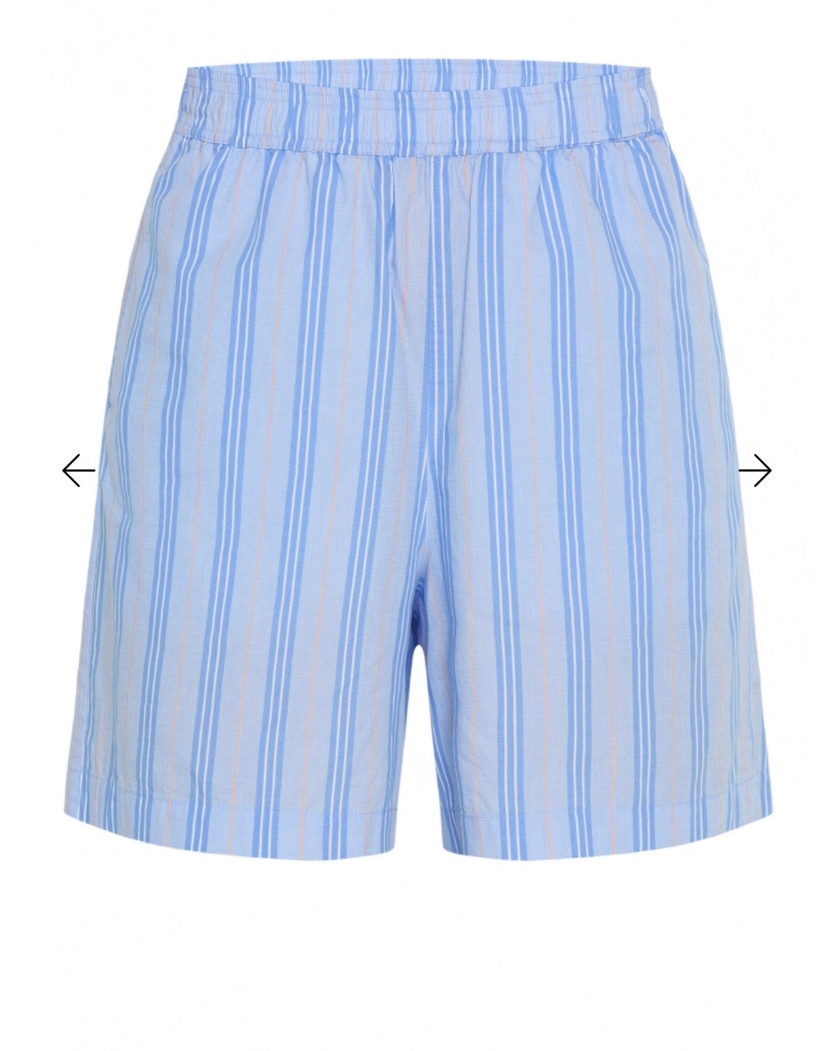 Senses The Label Gestreifte Shorts PR:AD im Pyjama-Stil shirt blue / iconic orange