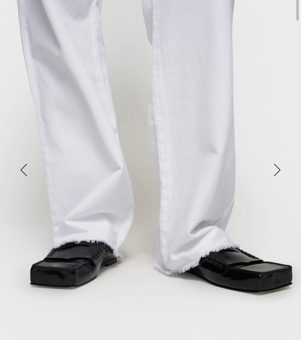 10 DAYS Straight Leg Pants Twill weiß