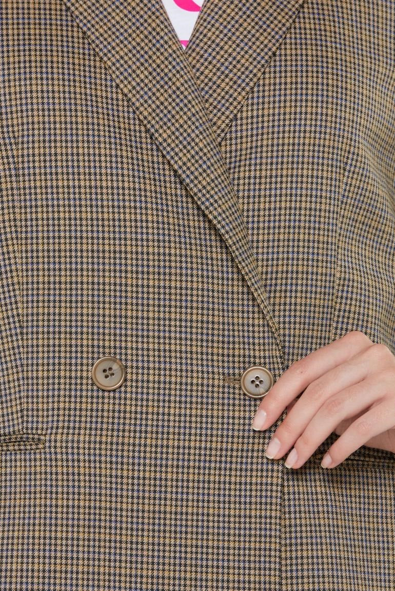 SENSES The Label Blazer FLO:RENCE mit Karo Muster und oversized Silhouette