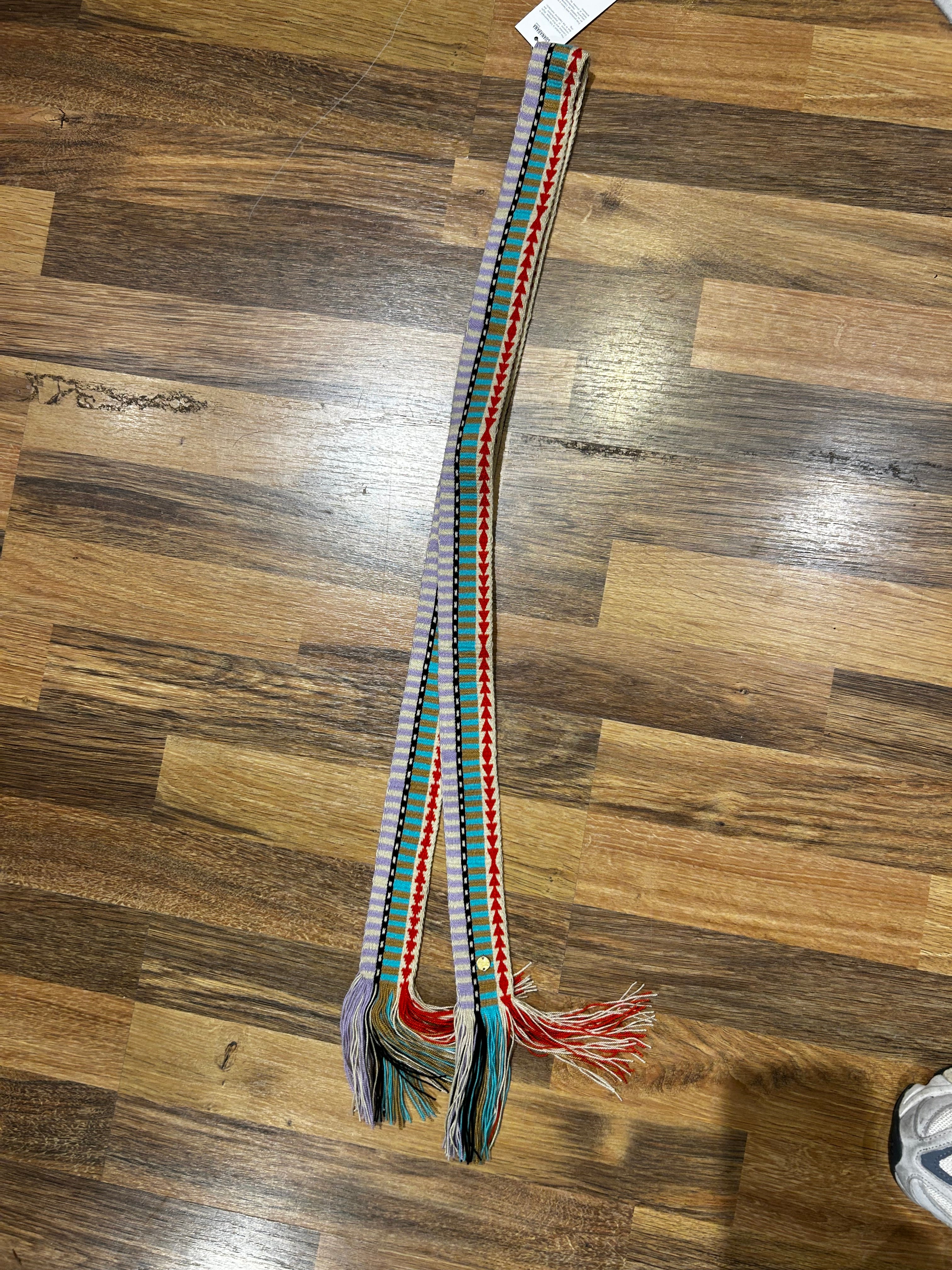 Guanabana Gürtel zum Knoten (breit) Flieder Türkis rot