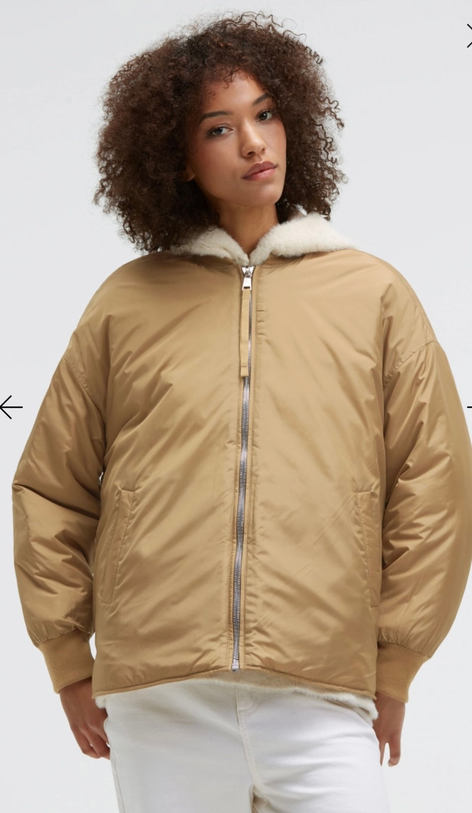 Senses The Label  Blouson OPTI:MIST im Aviator Stil Light Cognac