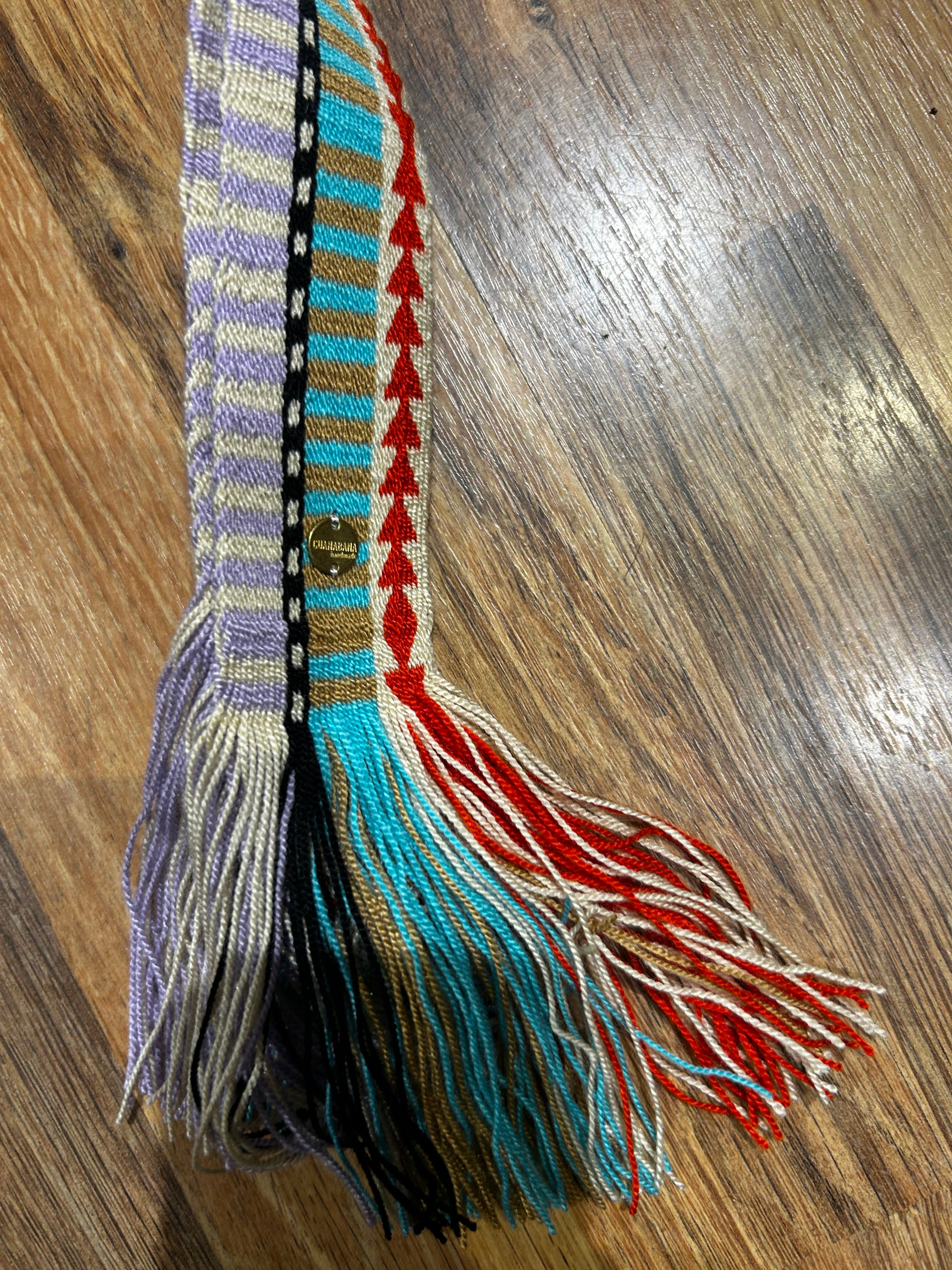 Guanabana Gürtel zum Knoten (breit) Flieder Türkis rot