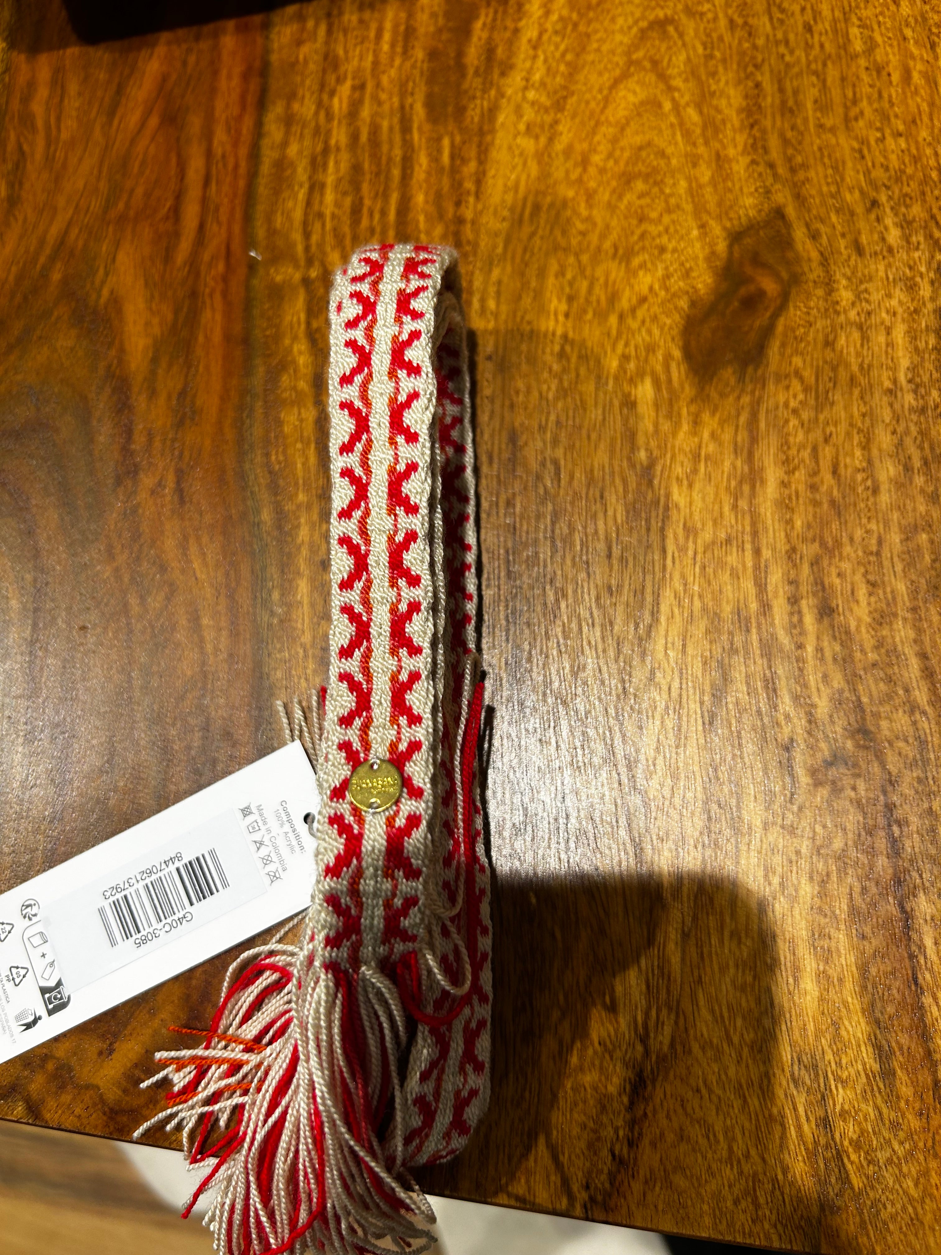 Guanabana Gürtel zum Knoten (Schmal) rot