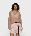 10 Days Thin Knit Sweater Light Fudge