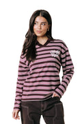 Colourful Rebel Sport Collar Longsleeve Shirt mit Polokragen braun