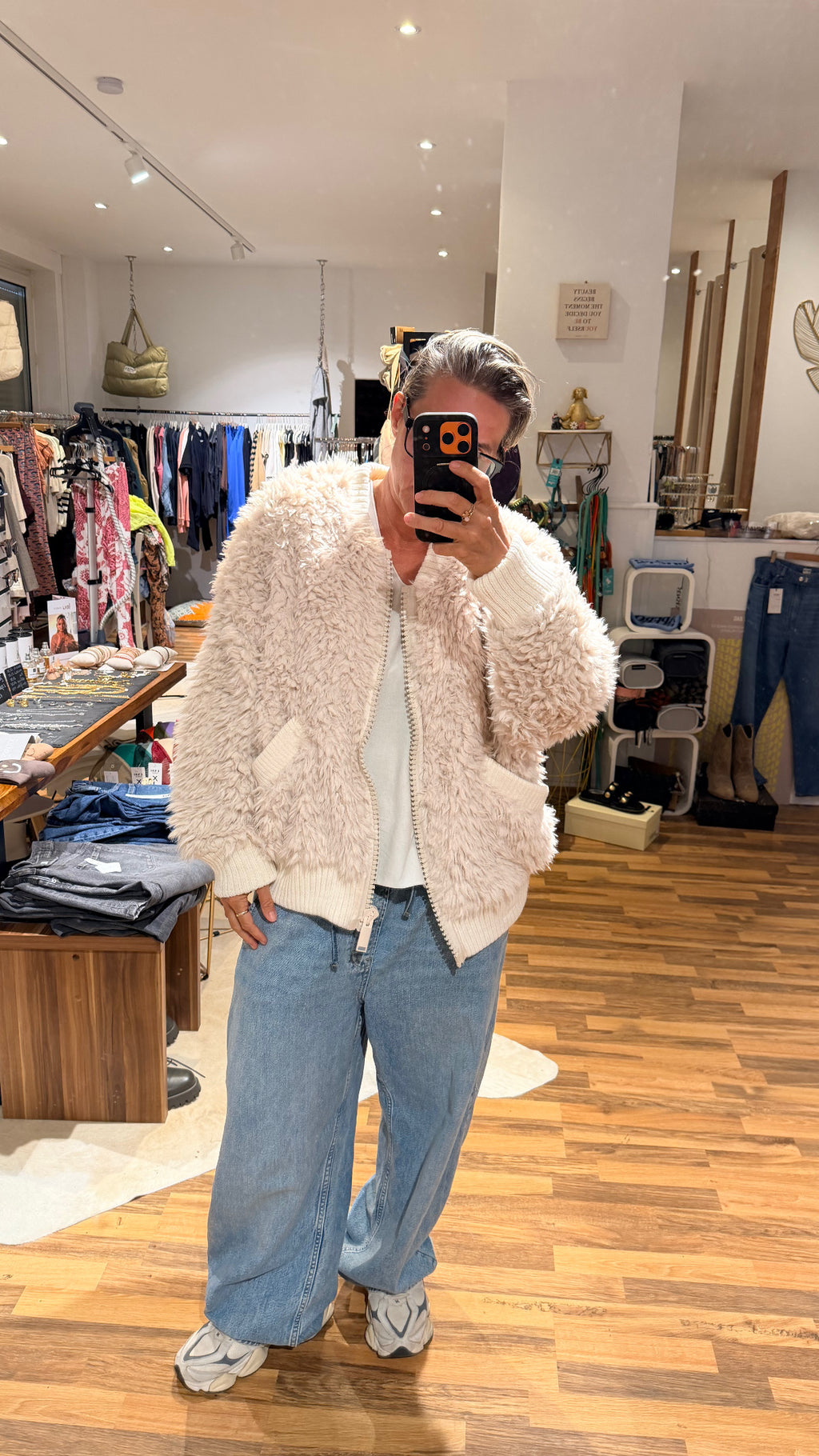 Liv Bergen Amsterdam New Teddy Jacke Creme