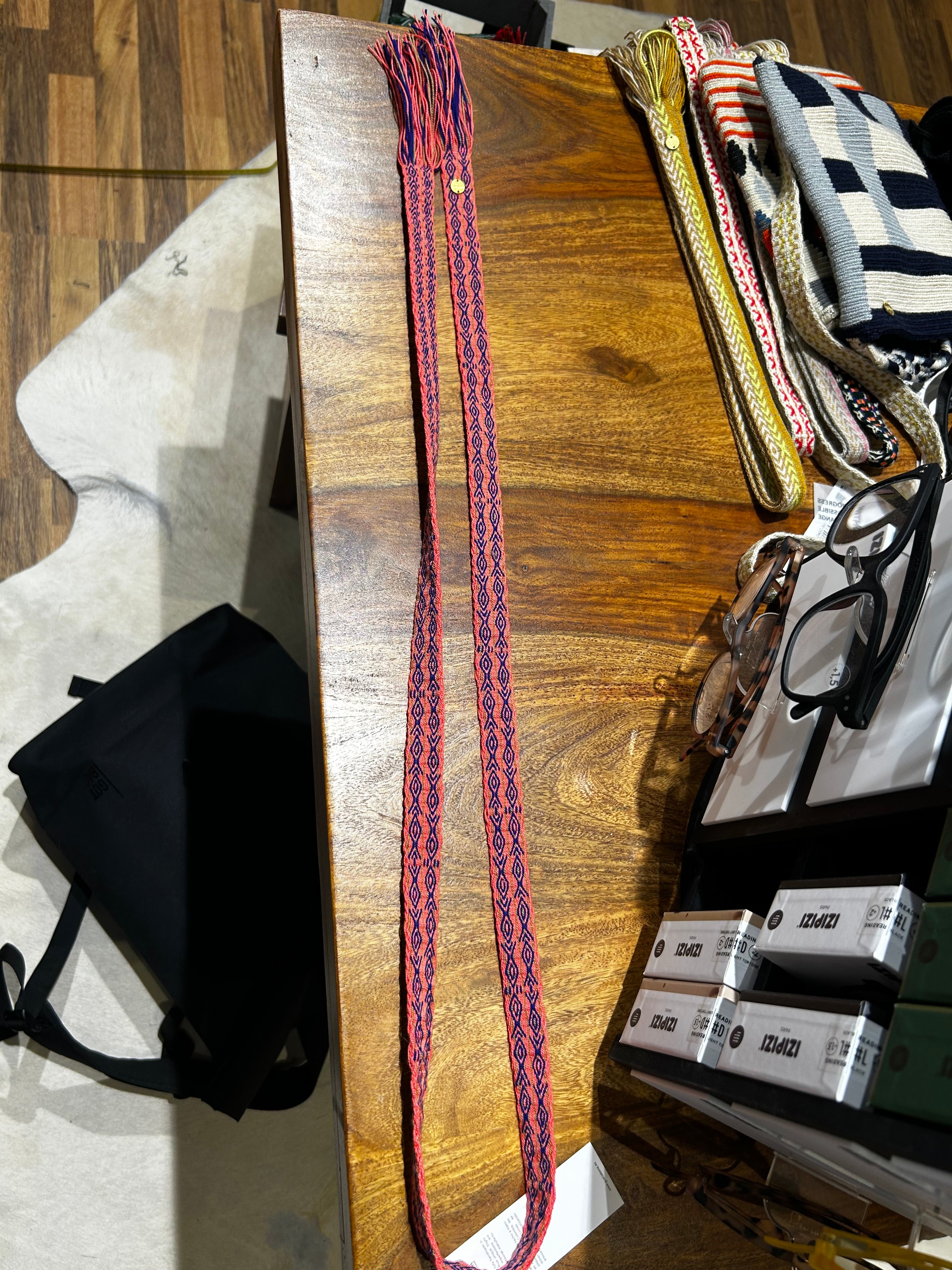 Guanabana Gürtel zum Knoten (Schmal) Korallefarben