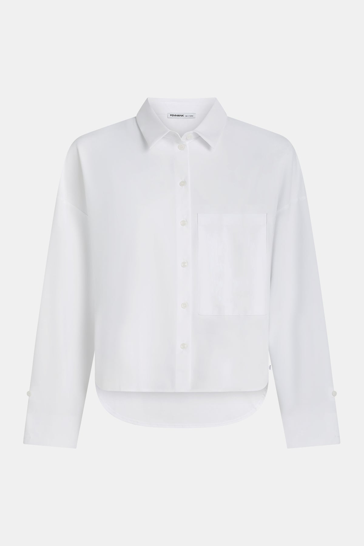 Penn&ink Bluse Oxford hellblau (W26N1795LTD)