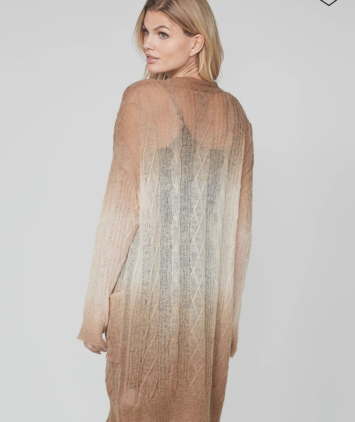 Nü RAIDA Feinstrick Strickjacke Camel Mix