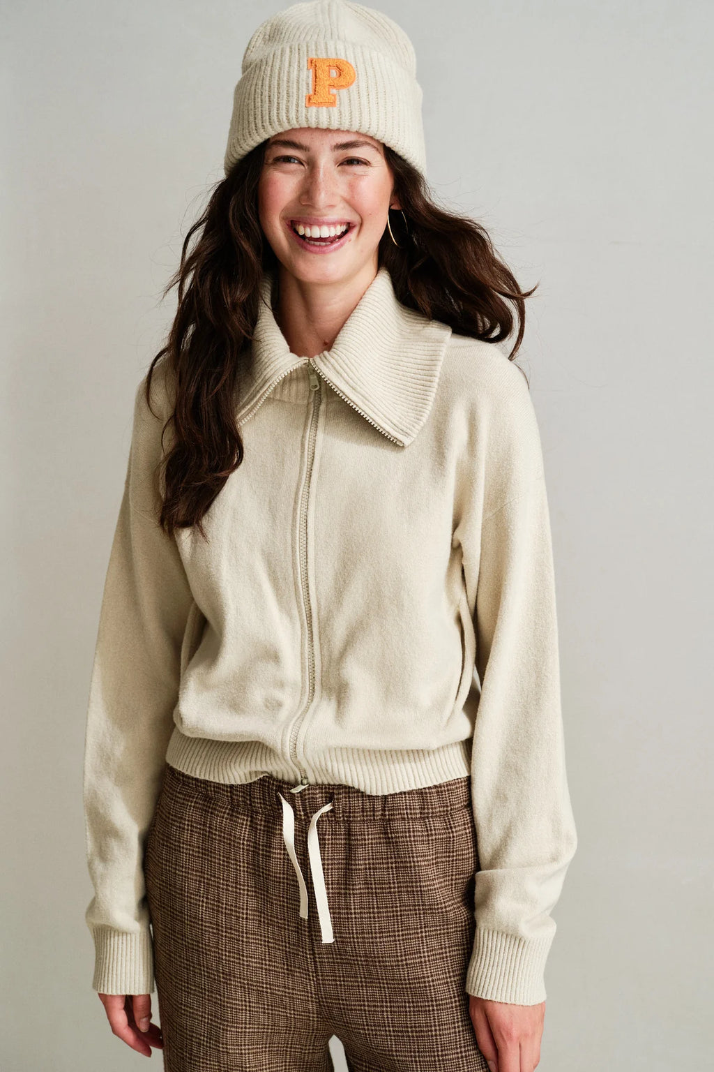 Penn&ink Cardigan Foam in Sand (W26B446LTD)