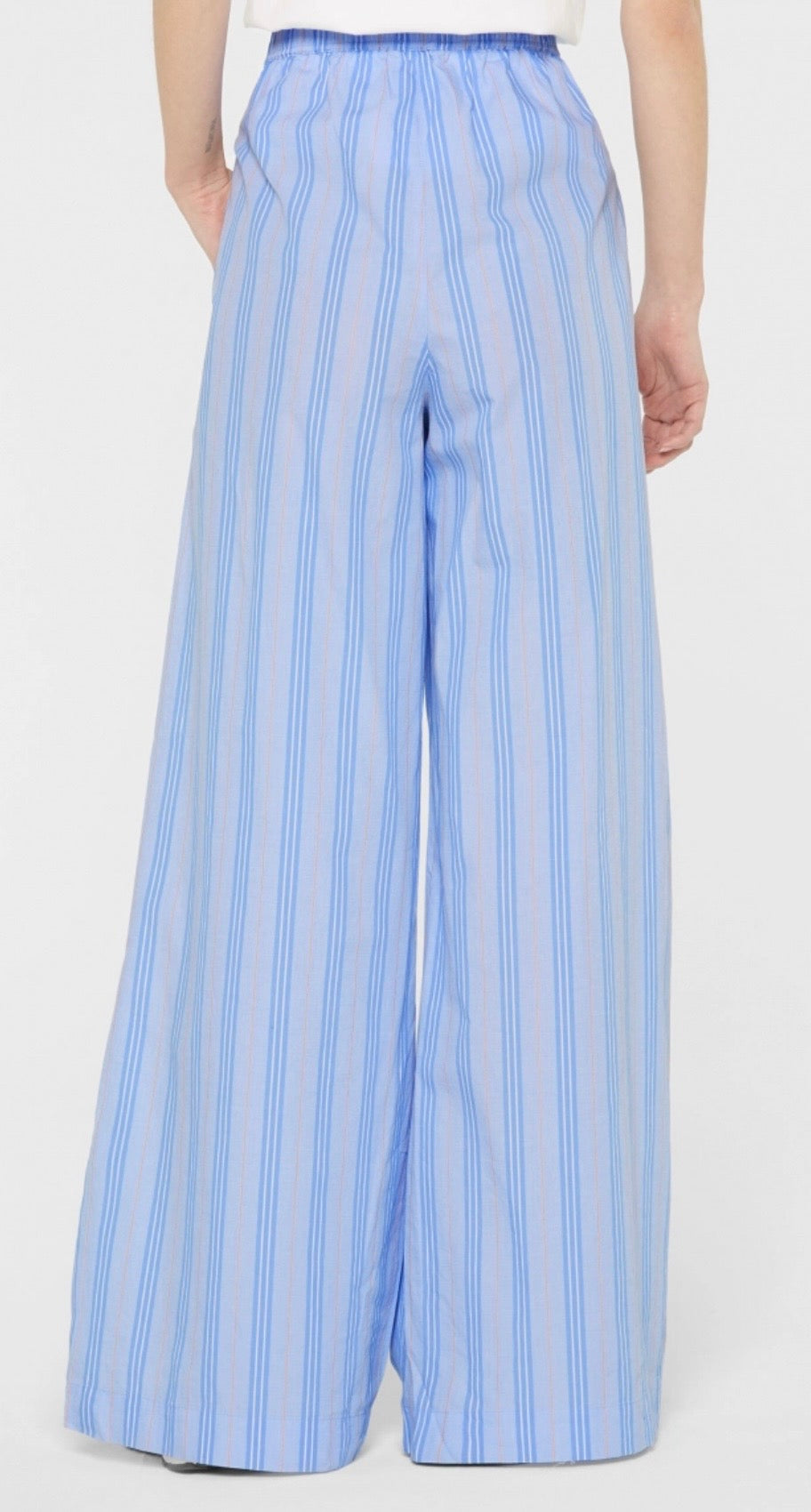Senses The Label Gestreifte Hose PEL:LE im Pyjama-Stil shirt blue / iconic orange