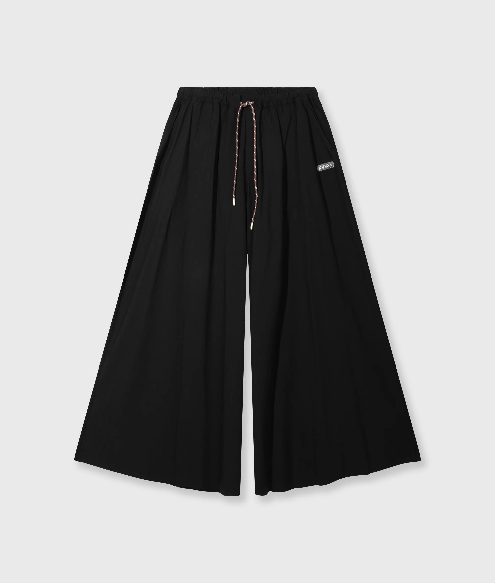 10 Days Wide Pants Popeline schwarz