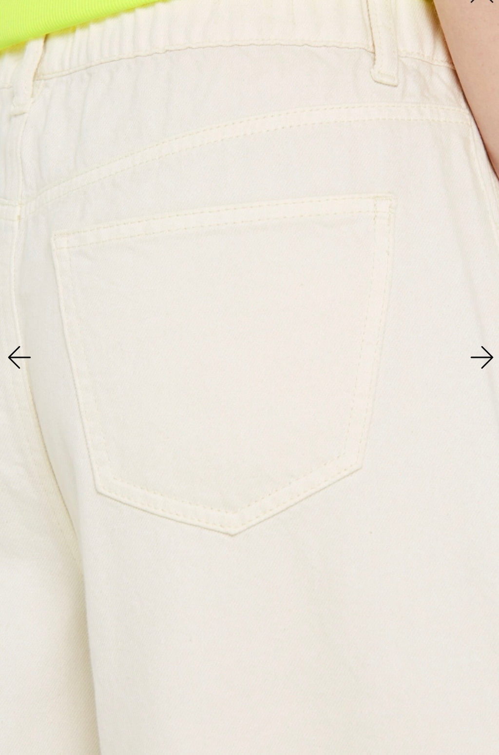Senses The Label Jeans AL:EX Mid Waist Wide Leg Jeans cremefarben