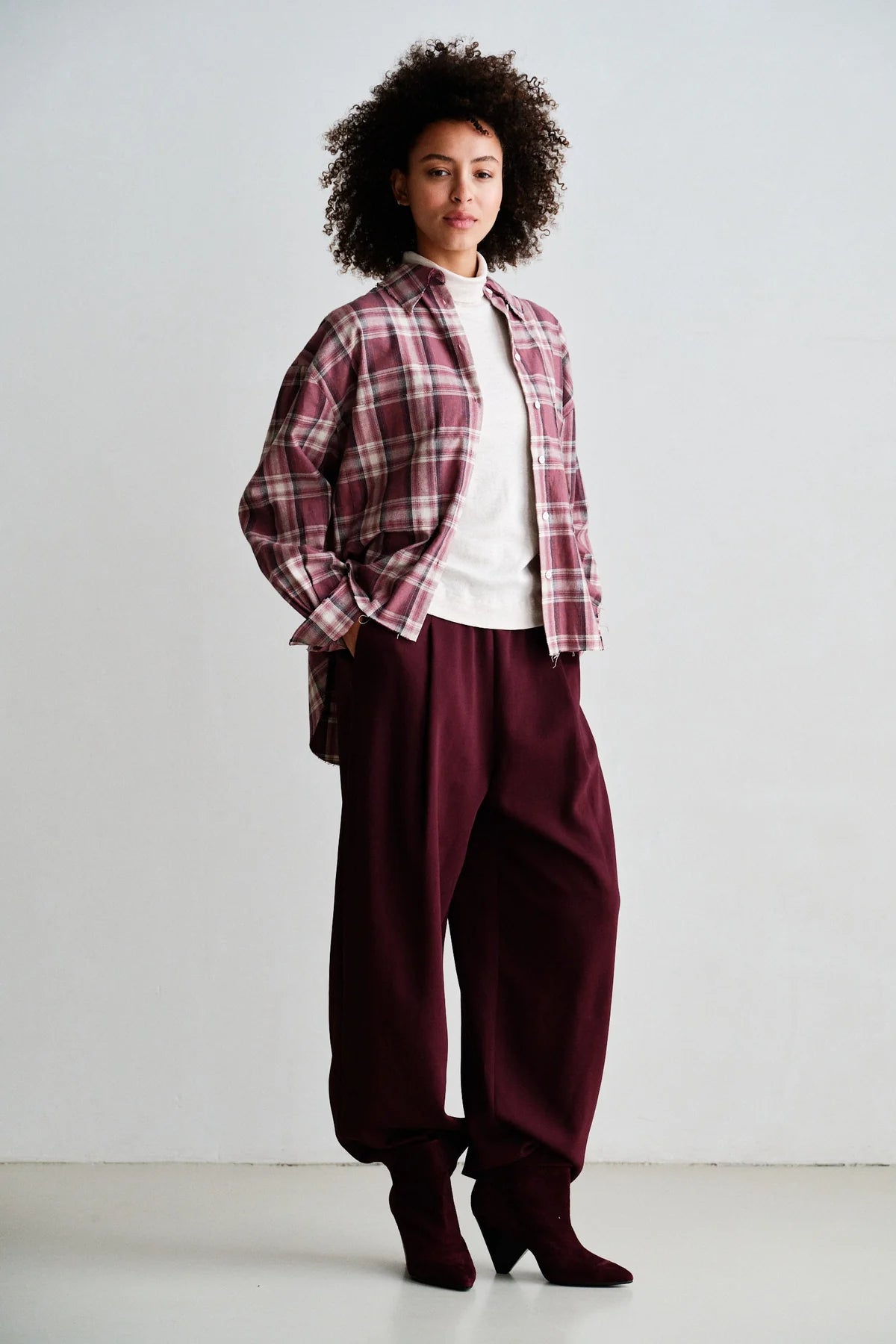 Penn&ink Bluse Red Check W26C421