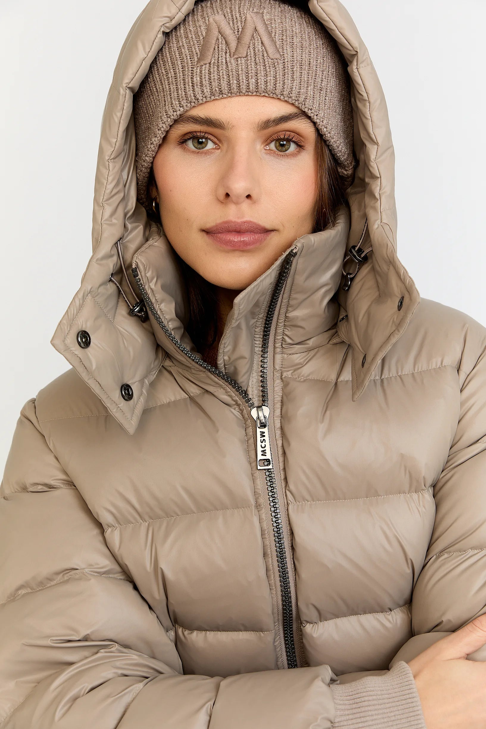 MSCW Moscow Beanie Mütze Farbe Taupe