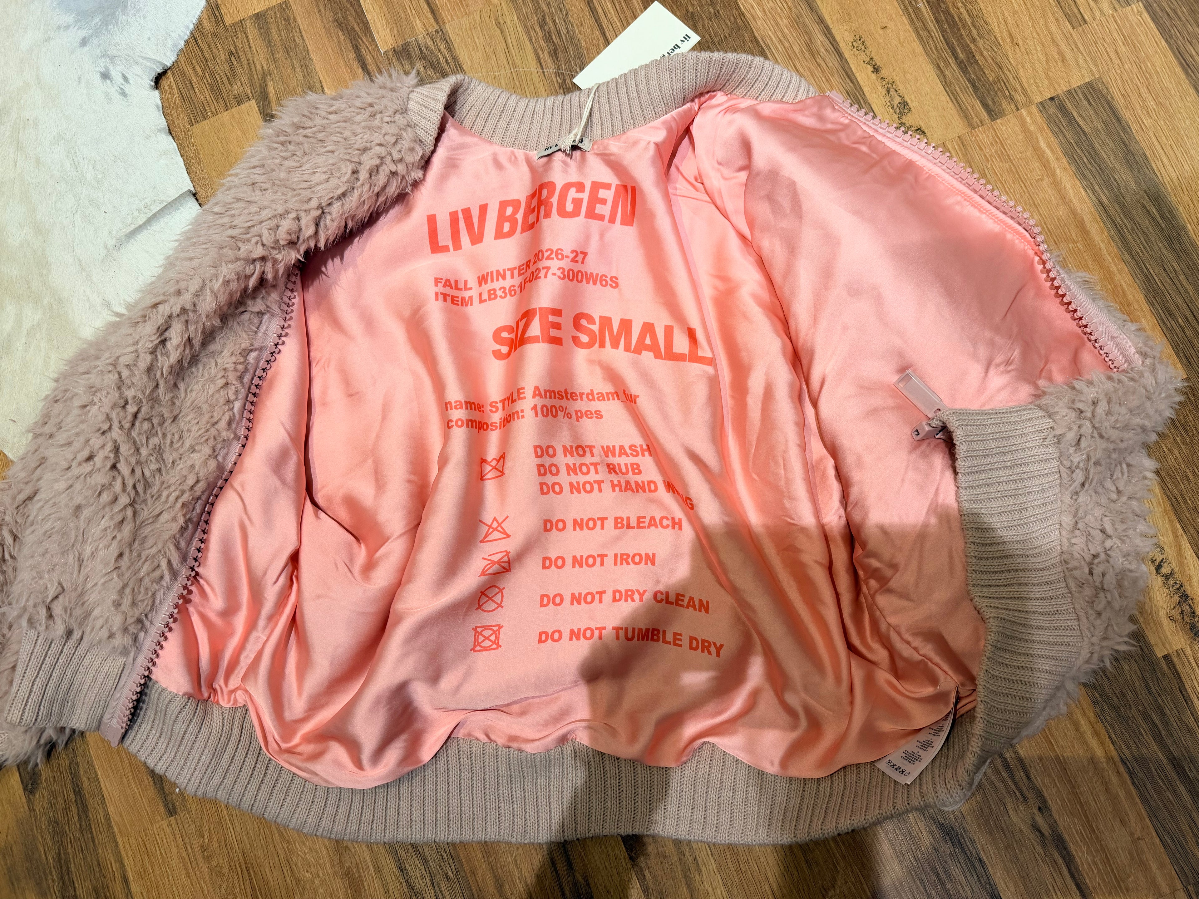 Liv Bergen Amsterdam New Teddy Jacke soft pink