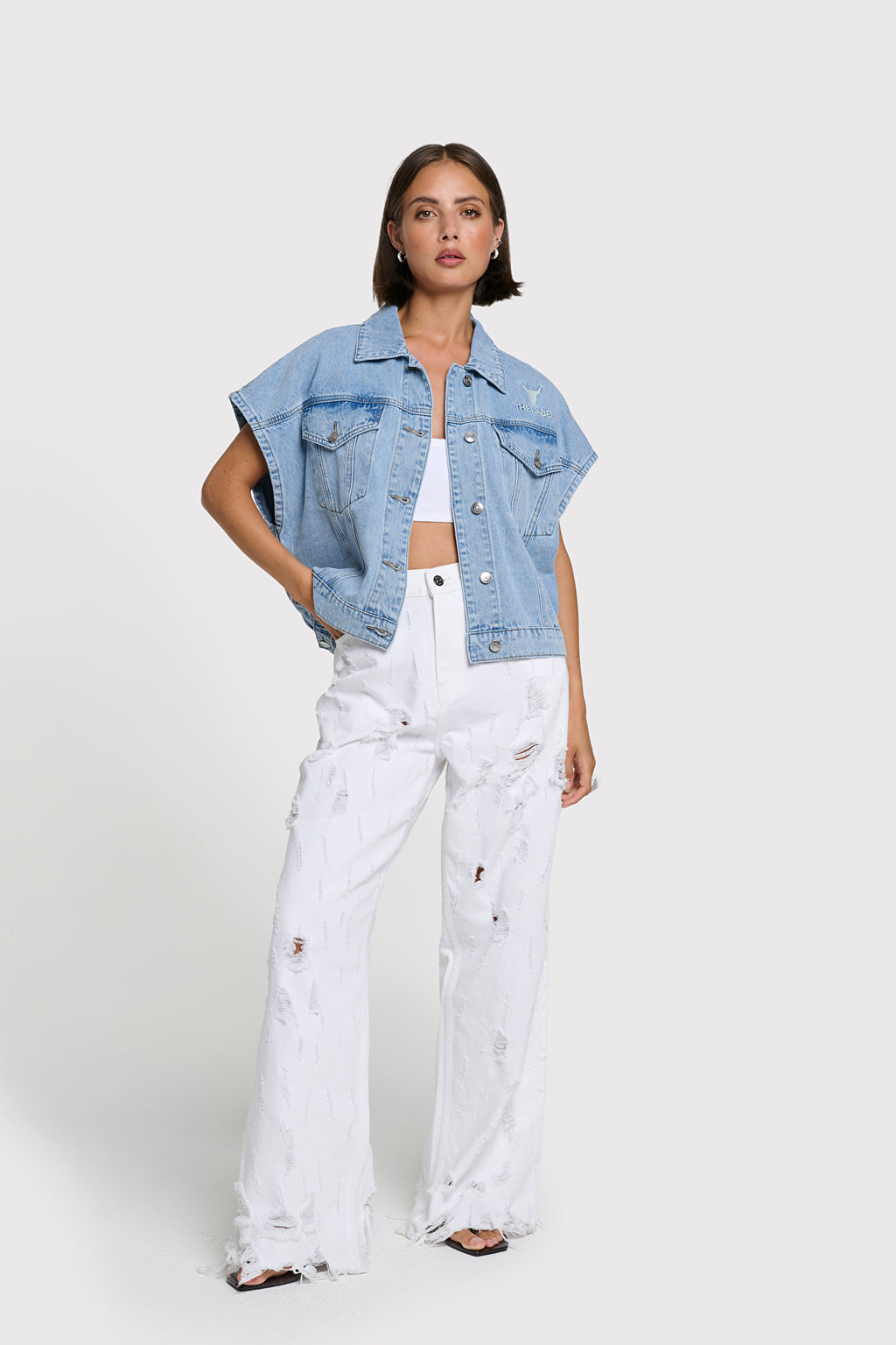 ALIX The Label Soft Denim Jeansweste