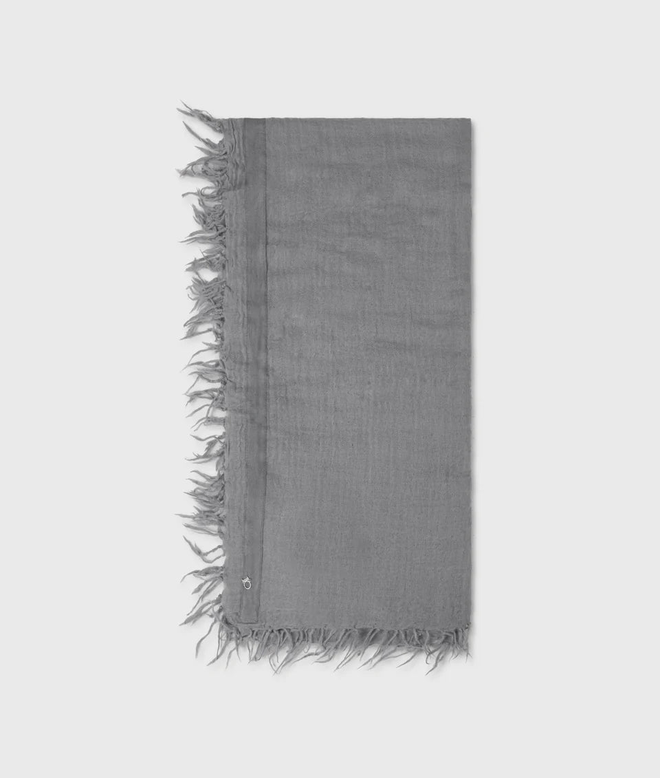 10 Days Scarf washed wool light graphite ( hellgrau)