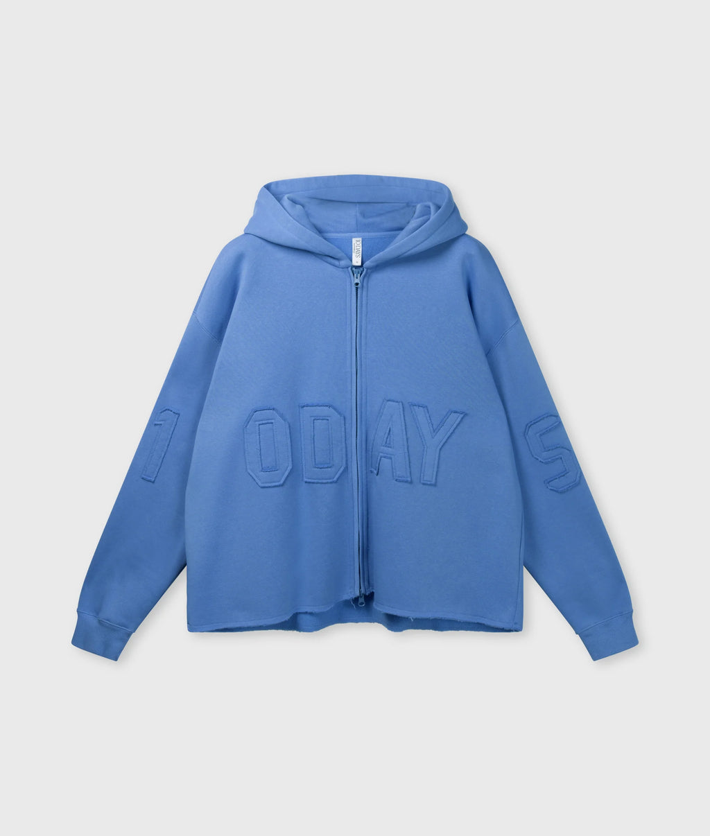 10 Days Statement Hoodie Ultramarine Blau