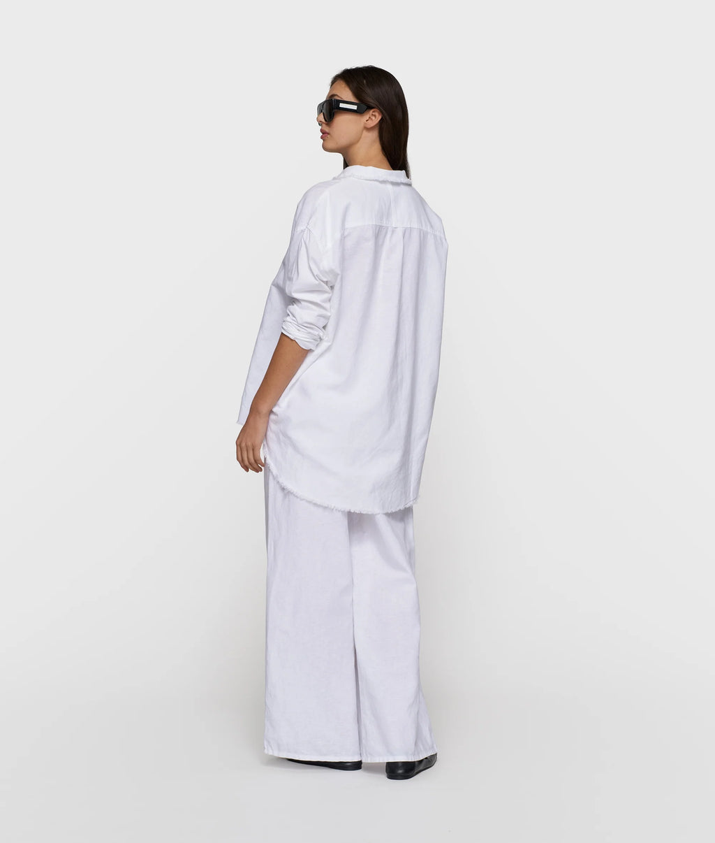 10 Days Cotton Linen Bluse weiß