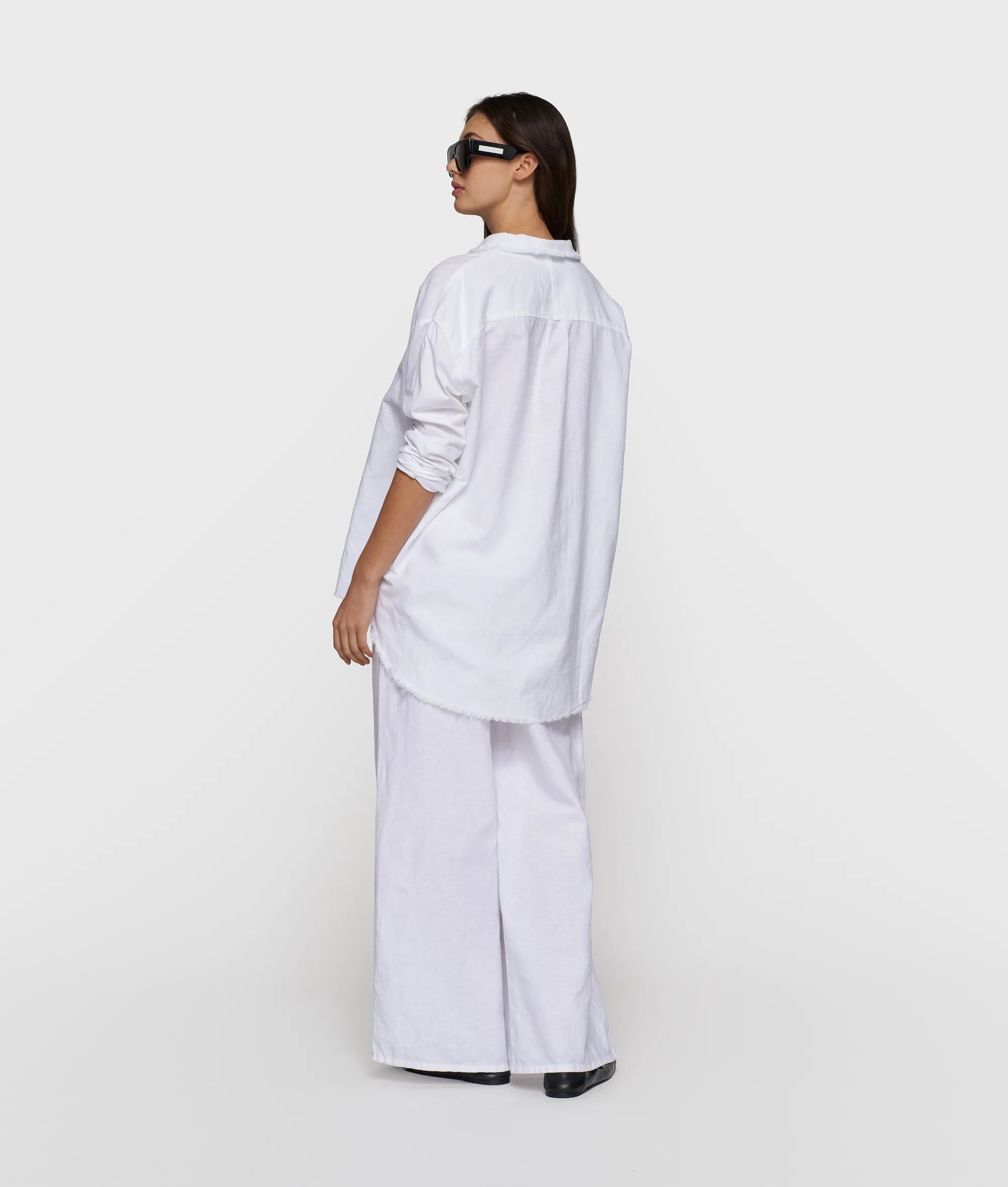 10 Days Cotton Linen Bluse weiß