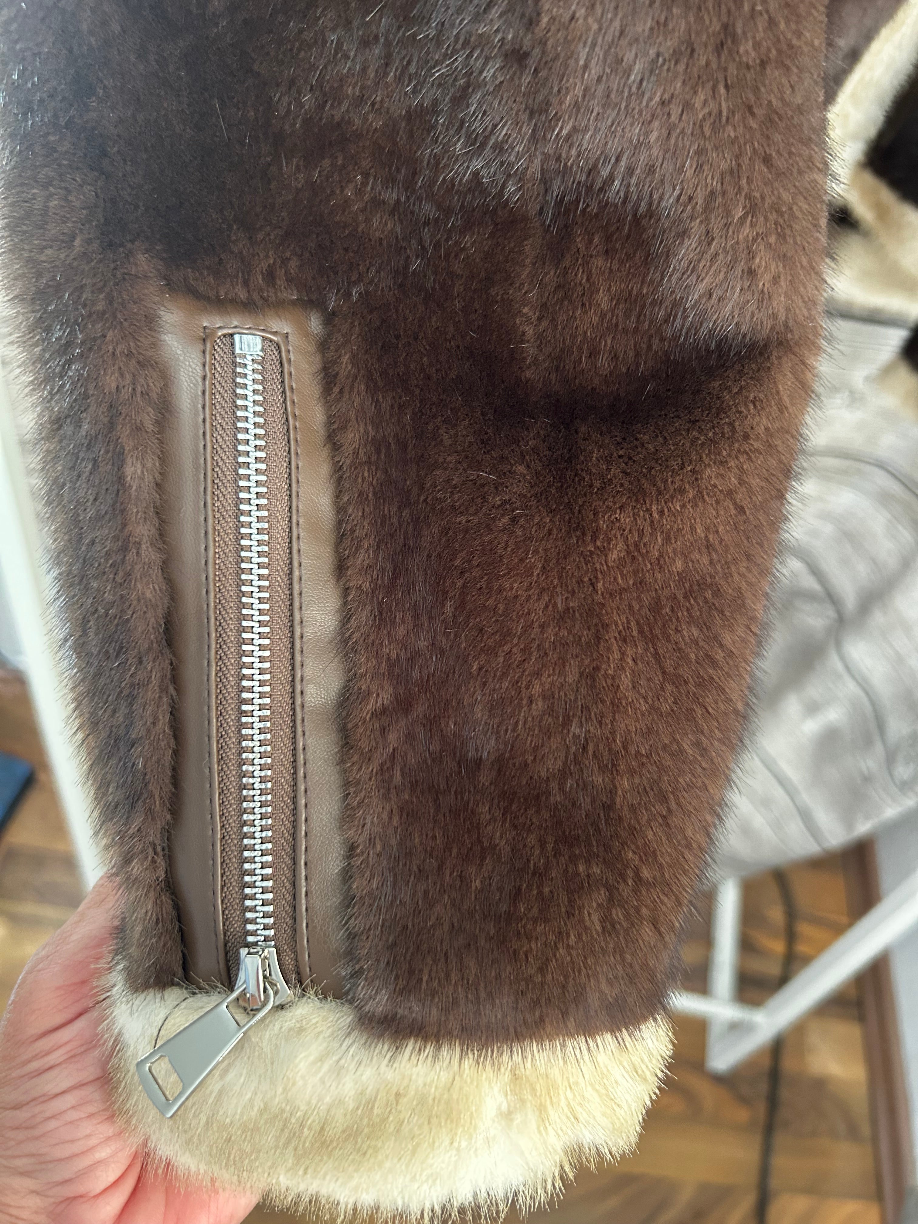 OP_Absurd Nooky 2 New Mink Jacke Creme / Braun