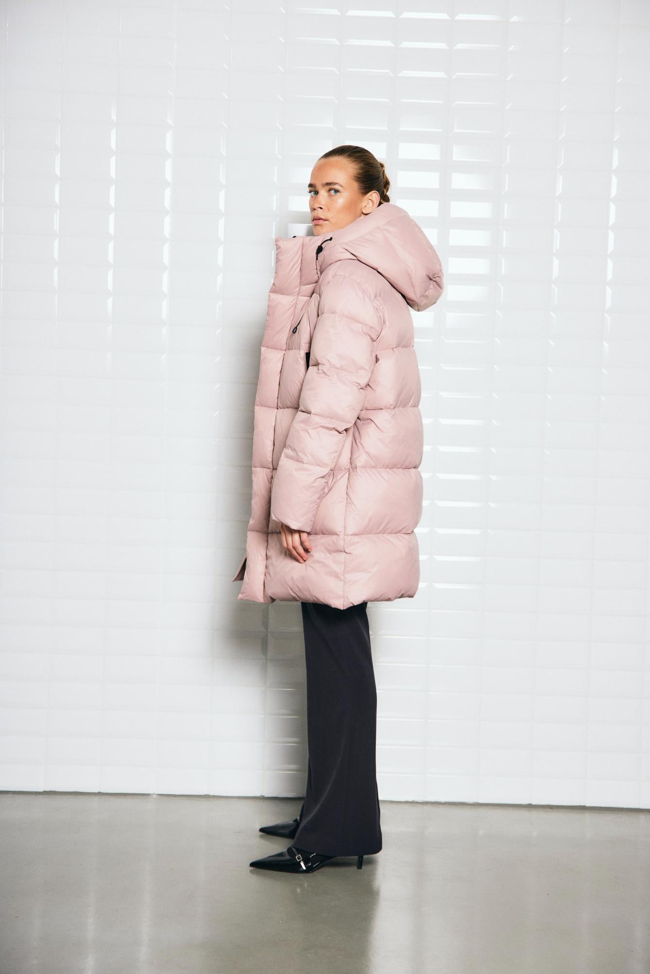 WBL Withblack ABBY 3/4 Puffer Coat Soft Rose