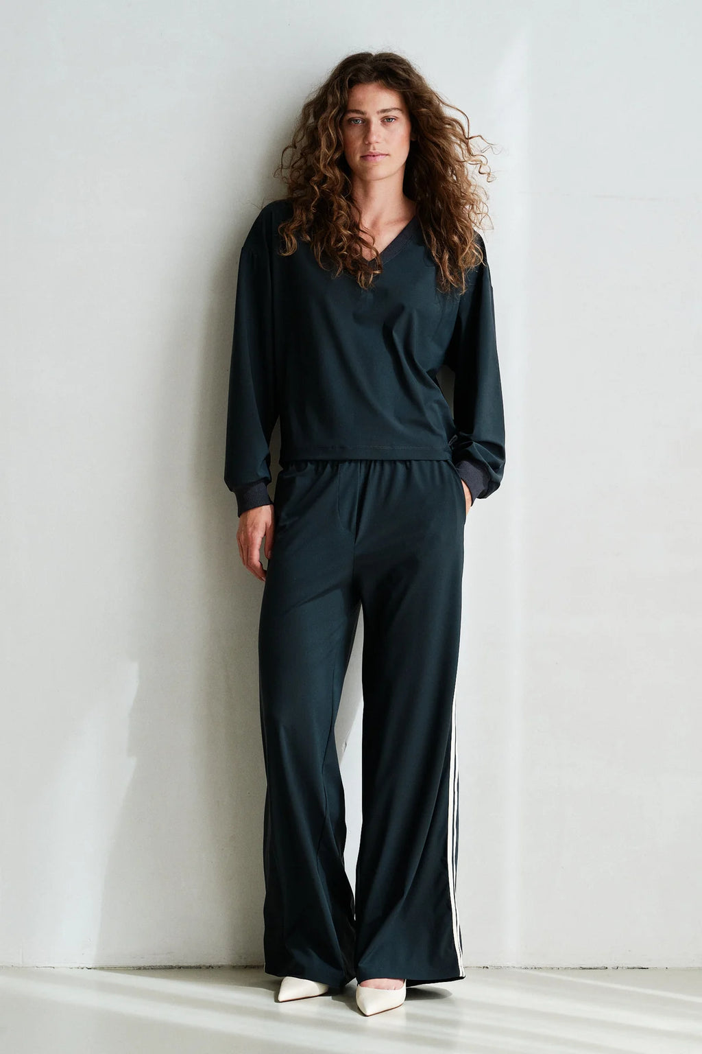Penn&ink Hose Anthrazit - Ecru Traveller Stoff