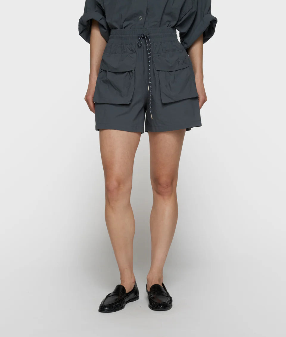 10 Days Crinkle Utility Shorts Farbe Steel Blue