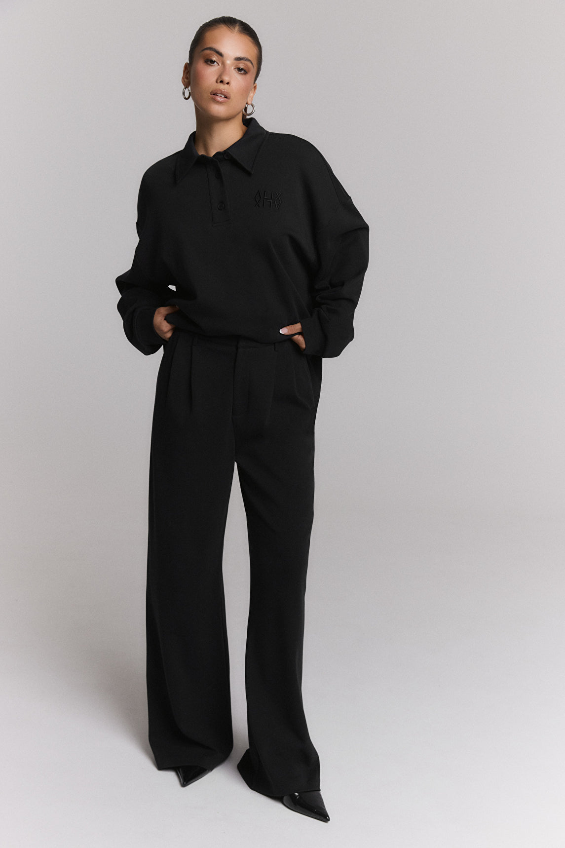 Alix The Label Polo Shirt schwarz