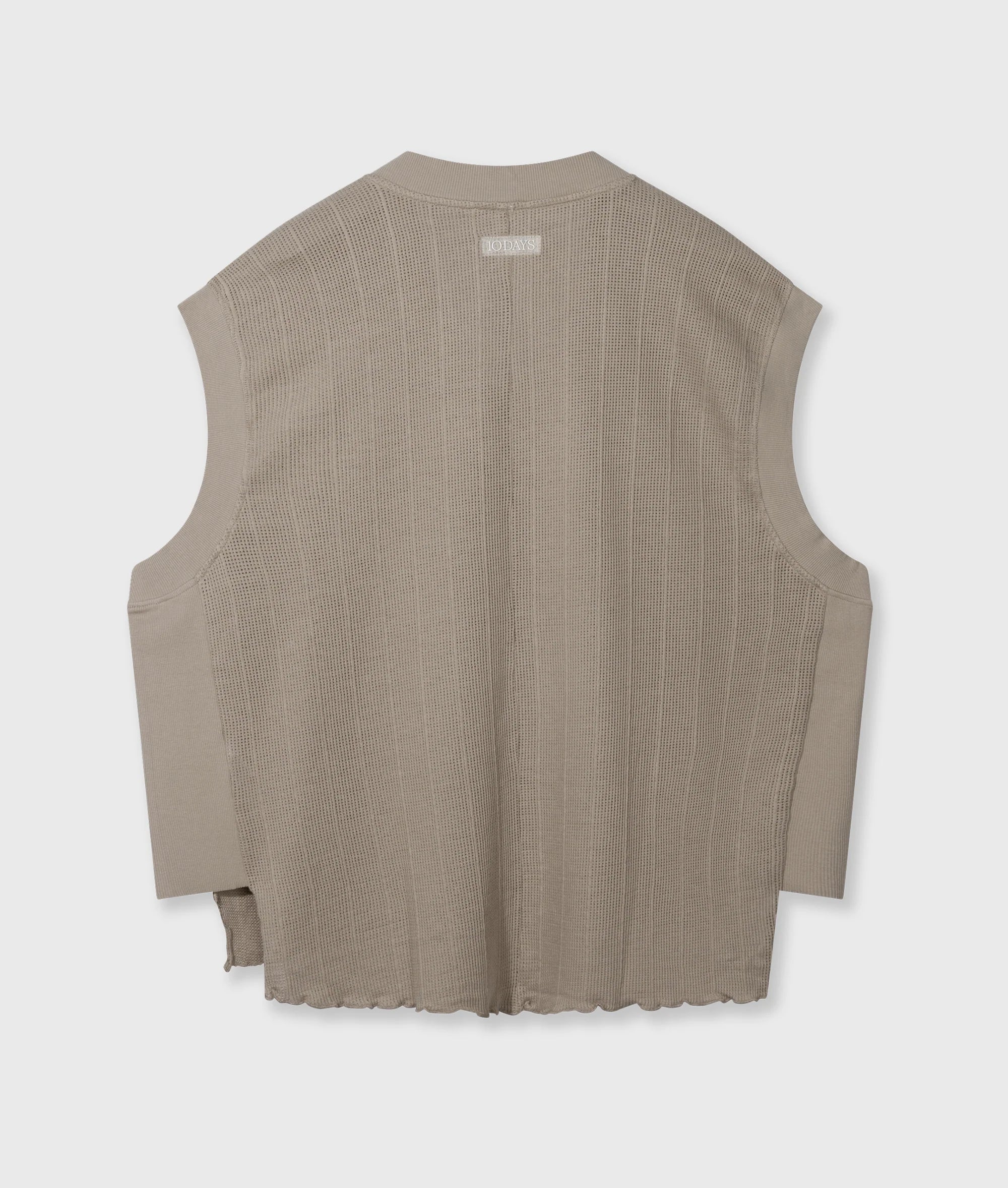 10 Days V-Neck Mesh Top Farbe Fog