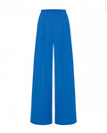 Senses The Label Wide Leg Hose PE:RI mit Bundfalten Unique Blue