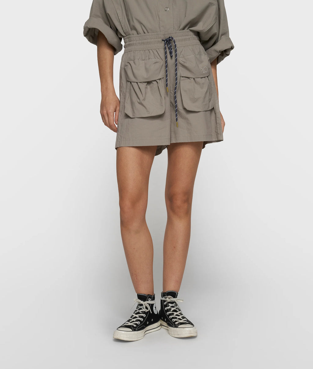 10 Days Crinkle Utility Shorts Farbe Fog