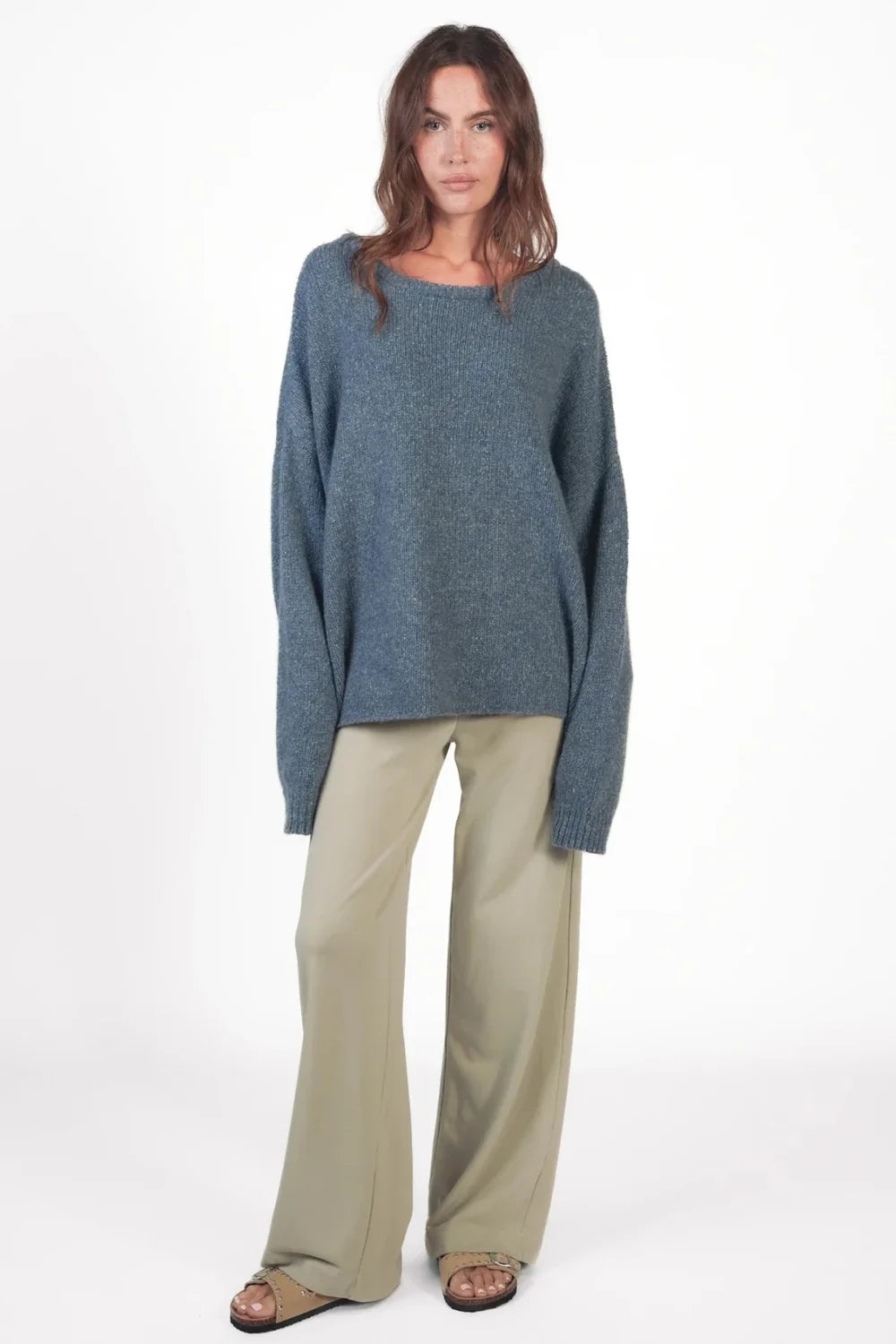 Love Joy Victory Kaschmir Pullover Amory shibori graublau