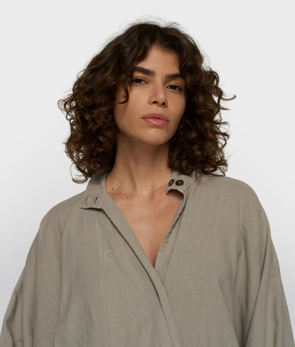 10 Days Cotton Linen Jumpsuit Farbe Fog