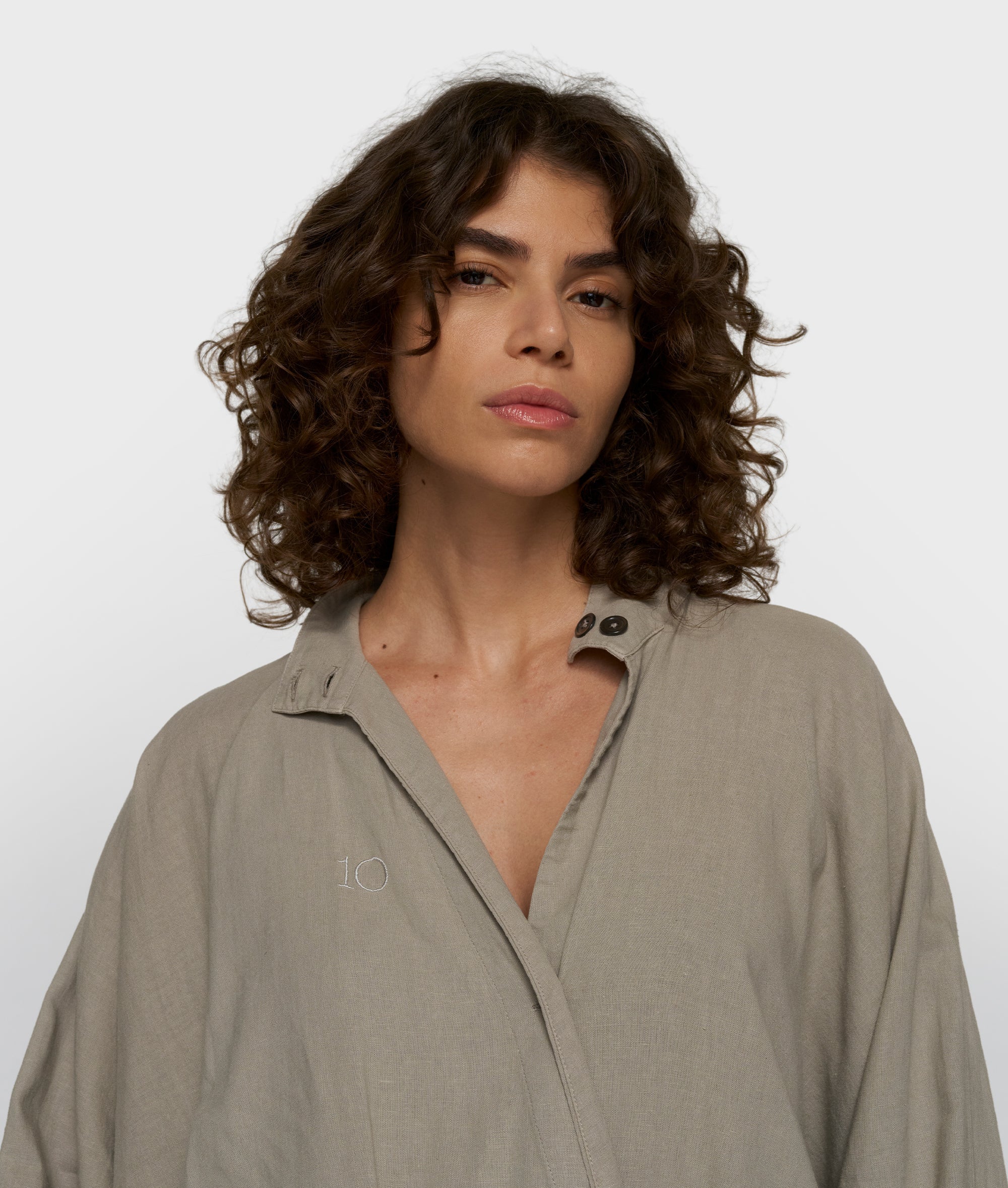 10 Days Cotton Linen Jumpsuit Farbe Fog