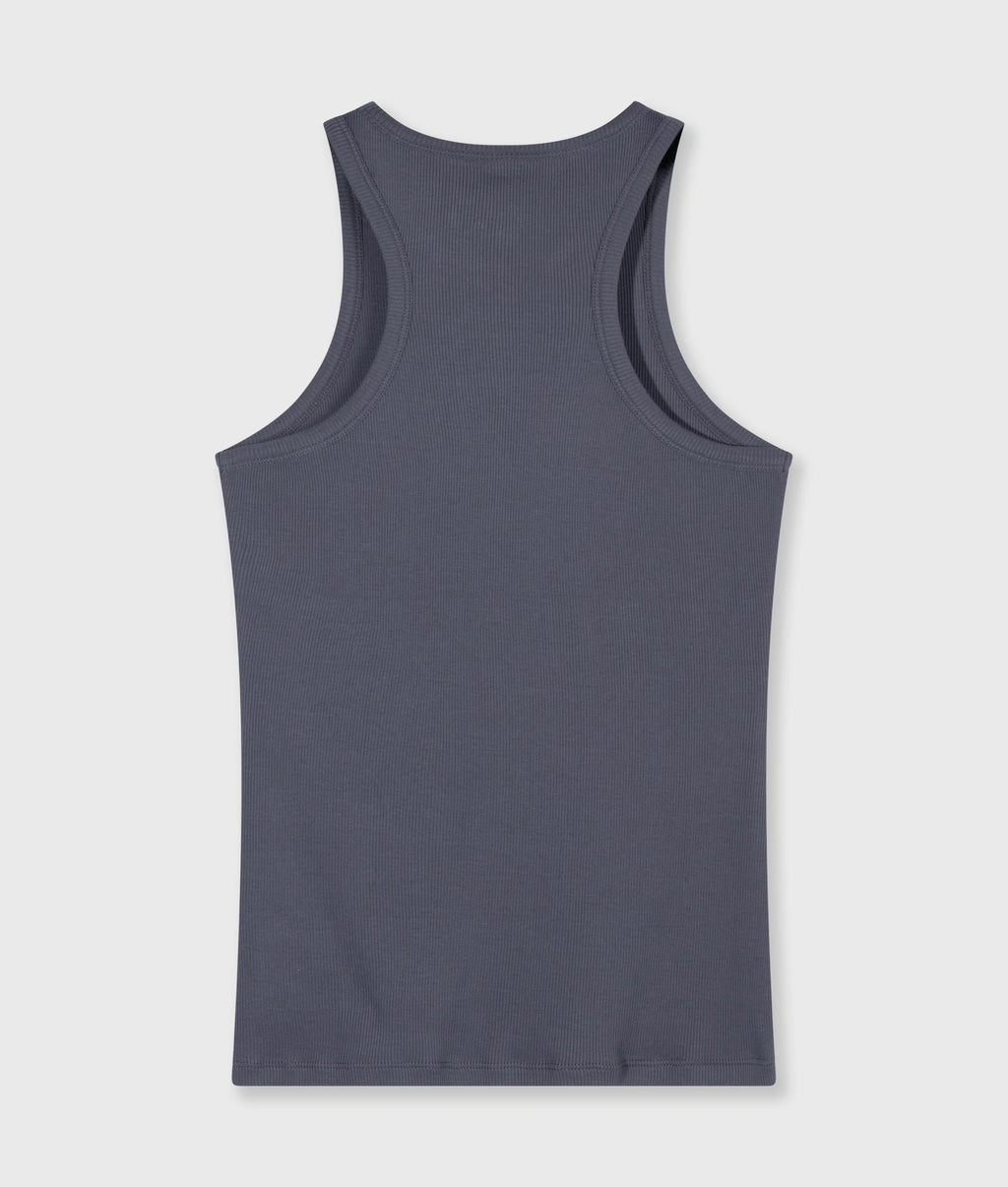 10 Days Tank Top Rib Steel Blue
