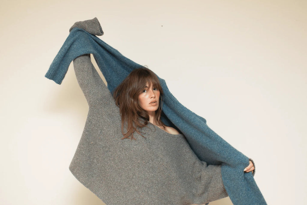 Love Joy Victory Amory Kaschmir Pullover granito graubraun