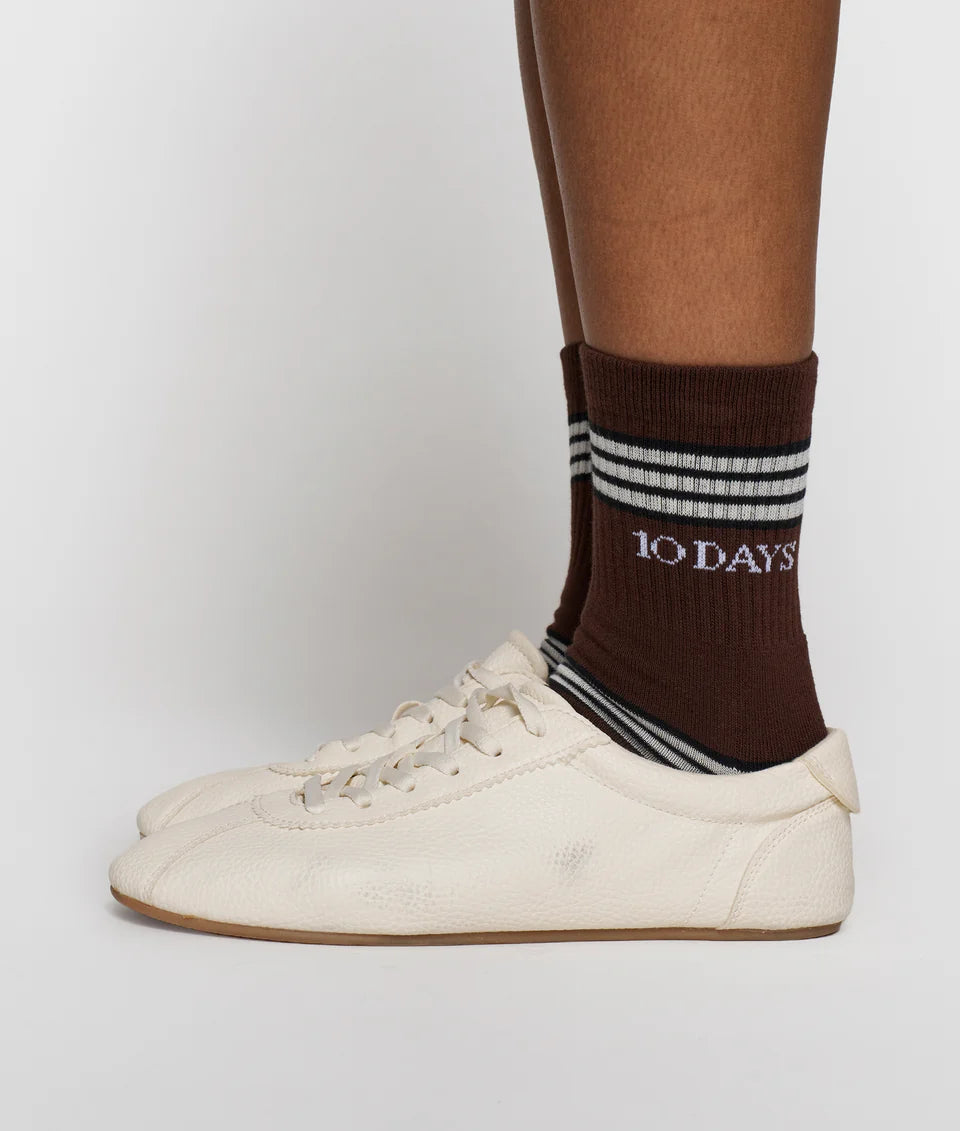 10 Days Socken Stripes Streifen dunkelbraun