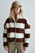 Penn&ink Jacke Gestreift Ecru Braun (W26C388)